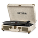 Victrola The Journey Bluetooth Suitcase Record Player with 3-speed Turntable (Light Beige)