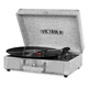 Victrola The Journey Bluetooth Suitcase Record Player with 3-speed Turntable (Light Gray)