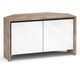 Salamander Chameleon Collection Barcelona 221 Twin Corner Cabinet (Natural Walnut with Gloss White Doors)