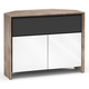 Salamander Chameleon Collection Barcelona 329 Twin Corner Cabinet (Natural Walnut with Gloss White Doors)