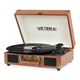 Victrola The Journey Bluetooth Suitcase Record Player with 3-speed Turntable (Factory Certified Refurbished) (Brown)