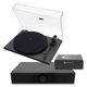 Andover Audio Spindeck Plug-and-Play Turntable with Ortofon OM Cartridge (Black), SpinBase Turntable Speaker System (Black) Songbird Plug-and-Play Hi-Res