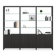 BDI Linea 580222 3 Shelf System 96 Wide (Charcoal Stained Ash)