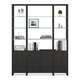 BDI Linea 3 Shelf 66 Wide Shelving System (Charcoal Stained Ash)