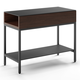 BDI Reveal 1196 Glass Top End Table (Chocolate Stained Walnut)