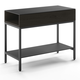 BDI Reveal 1196 Glass Top End Table (Charcoal Stained Ash)