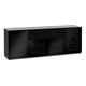 Salamander Chameleon Collection Oslo 345 Quad Speaker Integrated Cabinet (Black Oak with Smoked Glass Doors & Black Glass Top)