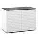 Salamander Chameleon Collection Milan 323 Twin AV Cabinet (Geometric White with Black Glass Top)