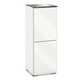 Salamander Chameleon Collection Miami 617 Single AV Cabinet (High Gloss White with Black Glass Top)