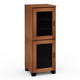Salamander Chameleon Collection Elba 617 Single AV Cabinet (Wide Framed American Cherry Doors with Smoked Glass Inserts)