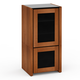 Salamander Chameleon Collection Corsica 517 Single AV Cabinet (Thick Cherry with Black Glass Top)