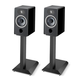 Focal Vestia No.1 2-Way Bass-Reflex Bookshelf Loudspeaker with Speaker Stands - Pair (Black High Gloss)