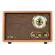 Victrola Retro Wood Bluetooth FM/AM Radio with Rotary Dial (Factory Certified Refurbished, Walnut)