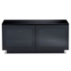 BDI Mirage 8224 Double Wide Enclosed Cabinet (Satin Black with Black Glass Top)