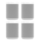 Sonos Four Room Set with Sonos One Gen 2 - Smart Speaker with Voice Control Built-In (White)