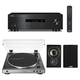 Yamaha R-S202 Bluetooth Stereo Receiver with Audio-Technica AT-LP60X Automatic Belt-Drive Stereo Turntable and Polk TSi100 Bookshelf Speakers - Pair