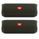 JBL Flip 5 Portable Waterproof Bluetooth Speakers - Pair (Green)