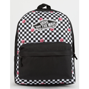 red vans checkered backpack