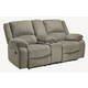 Draycoll Double Reclining Loveseat with Console in Pewter 7650594