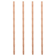 Viski Pacific Copper Plated Stainless Steel Bamboo Straws - 9.5