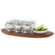 Cantinero Tequila Tasting Set with Serving Tray & Shot Glasses - 9 Pieces