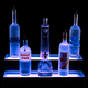 2 Tier LED Lighted Liquor Bottle Display Shelf - Acrylic Base