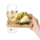 Bamboo Appetizer Plate & Wine Glass Holder