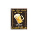 Lucky's Bar The Best Head In Town Tin Bar Sign