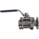 3 Piece Stainless Ball Valve - 1.5 in. T.C. x 1/2 in. NPT