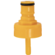 Carbonation and Line Cleaning Ball Lock Quick Disconnect (QD) Cap - Yellow Plastic