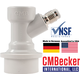 CMBecker Ball Lock Quick Disconnect (QD) | Gas In | Flared | High-Quality Plastic QD | NSF Registered | Made in Germany | Assembled in USA