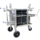 BevBright® Plate Filter | Noryl Plates | 40x40 | 20 Plate | Double Filtration Plate | Stainless Rolling Cart | 2,000L/h
