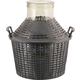 Glass Demijohn - 2.6 G (10 L) - Wide Mouth With Plastic Basket