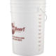 MoreBeer!® 6 Gallon Bucket | Pre-Drilled Hole | Food Grade Plastic Fermenter | Volume Markers