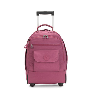 pink backpack with wheels