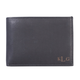 Personalized Leather Bifold Black Wallet, One Size
