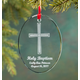 Personalized Glass Baptism Ornament, One Size