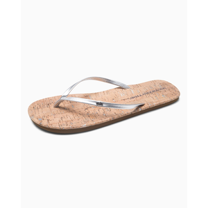 metallic silver flip flops