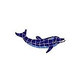 Artistry In Mosaics Dolphin Classic No Curve Mosaic | Small - 11" x 24" | DOLBLUNS