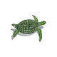 Ceramic Mosaic Sea Turtle Green | Large 28" x 38" Rt Facing w/ Shadow | STSGRERL