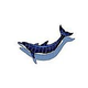 Ceramic Mosaic Blue Dolphin-B with Shadow | 28" x 12" | BD43-27/SH