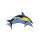 Ceramic Mosaic Common Dolphin-A with Shadow | 35" x 17" | D1-33/SH
