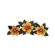 Ceramic Mosaic Hibiscus Flower Yellow 27"x10" | HF74Y