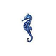 Porcelain Mosaic Blue Seahorse | 2" x 4" | PORC-SH17BL-4