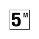 Inlay Ceramic 6" Tile Deck Depth Marker 4" Number | Metric-5 | Non-Skid | C623050