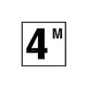 Inlay Ceramic 6" Tile Deck Depth Marker 4" Number | Metric-4 | Non-Skid | C623040