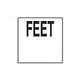 Inlays Depth Marker 6x6 Frost Proof Tile | FEET Non-Skid | C621531