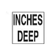 Inlays Depth Marker 6x6 Frost Proof Tile | INCHES DEEP Non-Skid | C621532