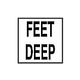 Inlays Depth Marker 6x6 Frost proof tile | FEET DEEP Smooth | C611530