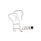 Saftron Camelback 3-Step Ladder | .25" Thickness 1.90" OD | 29"W x 55"H | White | P-529-L3-W